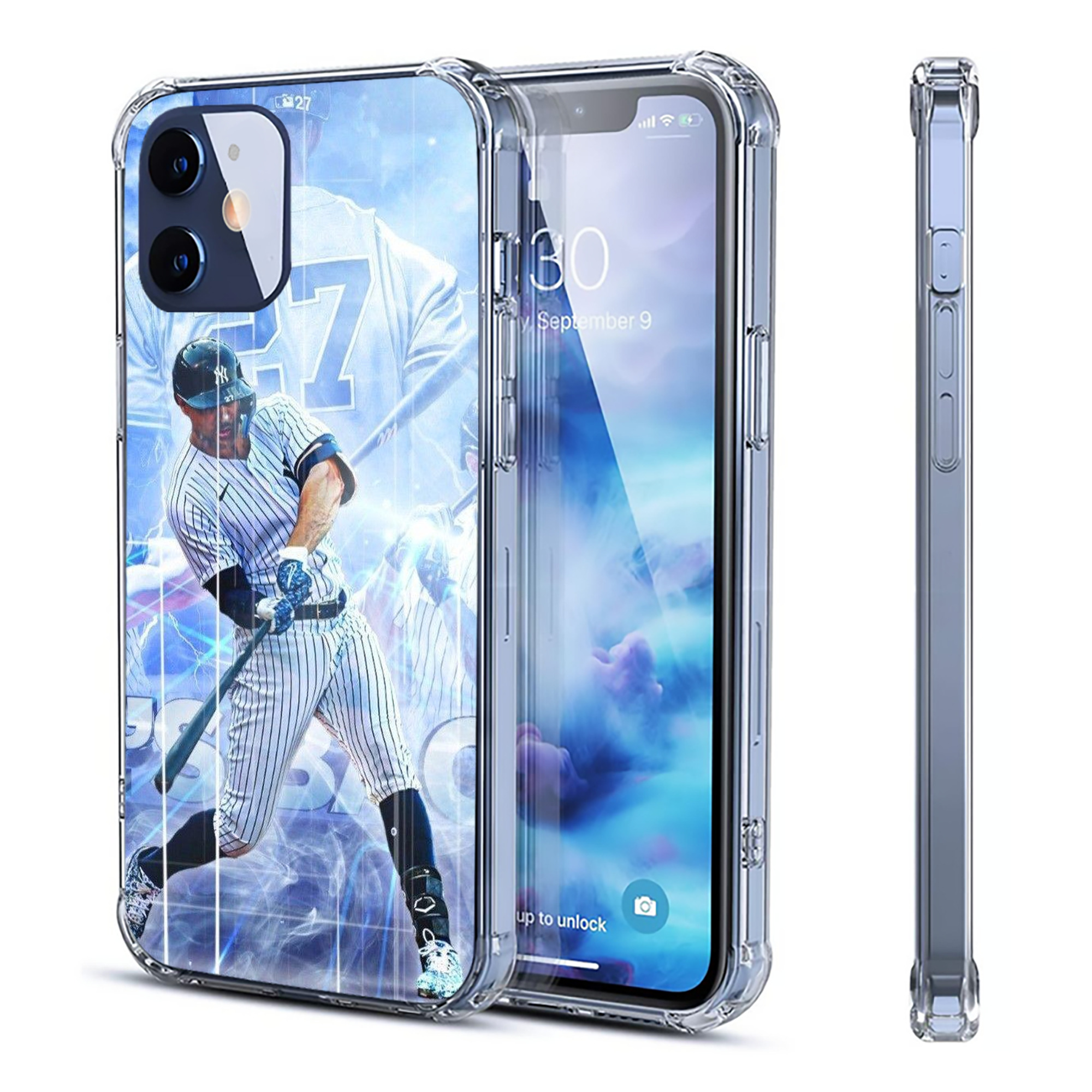 Giancarlo Stanton 26 Clear IPhone 12 Case – Soft TPU With UV Print – Enhanced Drop Protection, Precise Fit, Anti-Fingerprint, Customizable Design, Scratch-Resistant, Yellow-Resistant